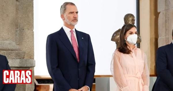 Letizia choisit une robe avec des transparences pour un événement au musée du Prado à Madrid
